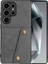 Samsung Galaxy S25 Ultra Kart Yuvaları Kickstand Deri + Tpu Telefon Kapağı (Yurt Dışından) 1
