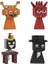 Sprunki Model Figür Parçacık Yaratıcı Oyuncak Yapı Taşı 4 Parçalı Set (Yurt Dışından) 1