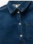 Pamuklu Cep Detaylı Oversize Denim Gömlek Yaka Elbise 3