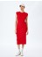 Kolsuz Bisiklet Yaka Slim Fit Midi Elbise 3