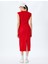 Kolsuz Bisiklet Yaka Slim Fit Midi Elbise 4