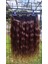 Yarımay + 2 Yan 150 gr 65-70 cm Gerçek Saç Çıtçıt Kızıl Kahve Renk 2