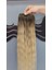 Yarımay + 2 Yan 170 gr 65-70 cm Gerçek Saç Çıtçıt Dip Kumral Alt Platin Renk 4
