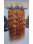 Yarımay + 2 Yan 200 gr 65-70 cm Gerçek Saç Çıtçıt Bakır Kumral Renk 2