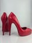 Kırmızı Rugan Çift Platform Stiletto Topuklu Ayakkabı 2