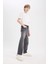 Erkek Çocuk Loose Fit Düz Paça Basic Düz Jean Pantolon D6489A825SM 2