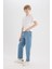 Erkek Çocuk Loose Fit Düz Paça Basic Düz Jean Pantolon D6489A825SM 1