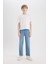 Erkek Çocuk Loose Fit Düz Paça Basic Düz Jean Pantolon D6489A825SM 3