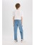 Erkek Çocuk Loose Fit Düz Paça Basic Düz Jean Pantolon D6489A825SM 7