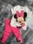 Minnie Mouse Çiçekli Fitilli Yüksek Kalite Bebek Çocuk Kız Kapri Tayt Takım 1