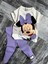 Minnie Mouse Çiçekli Fitilli Yüksek Kalite Bebek Çocuk Kız Kapri Tayt Takım 1