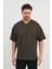 V Yaka Oversize T-Shirt (E24-742A) 3