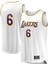 Basketbol Forma Lakers James 6 Beyaz 1