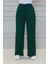 Beli Lastikli Bürümcük Kumaş PANTOLON-3141 Zümrütyeşili 4