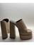 Nude Mat Çift Platform Topuklu Sandalet 3