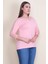 Kadın Somon Yaka ve Kolları Tül Detaylı Viskon Bluz 1