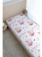 Baskılı Düz Çarşaf - For Baby Serisi - Pembe Zeminli Kuğu 1