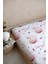 Baskılı Düz Çarşaf - For Baby Serisi - Pembe Zeminli Kuğu 2