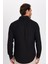 Slim Fit Yıkamalı Denım Düz Çift Cep Gömlek 5