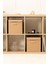 Balıksırtı desenli kapaklı dolap ıçi çamaşır oyuncak düzenleyici katlanır saklama kutusu organizer 28x28x28 4