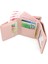 Bayan Cüzdan Moda Üç Katlı Çanta Para Cüzdanı Kart Tutucu Clutch Manyetik Toka Büyük Banknot Yuvası Bayanlar Kısa Cüzdan (Yurt Dışından) 3