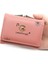 Bayan Cüzdan Moda Üç Katlı Çanta Para Cüzdanı Kart Tutucu Clutch Manyetik Toka Büyük Banknot Yuvası Bayanlar Kısa Cüzdan (Yurt Dışından) 4