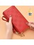 Cüzdan Kadın Uzun Çift Fermuarlı Clutch Büyük Kapasiteli Çift Katmanlı Cep Telefonu Çantası Bilek Kayışı Cüzdan (Yurt Dışından) 1