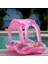 .BABY & ÇOCUK GÖLGELİKLİ DENİZ SİMİDİ-CAN SİMİDİ-BEBEK BOTU-0-5 YAŞ-ŞİŞME BOT KARE PEMBE 2