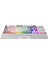 Carbon Pro BEYAZ/GRİ Bluetooth Klavye Kablosuz Klavye Full ŞARJLI Rgb Redswich Mekanik Klavye Oyuncu Klavye Bilek Destek 2