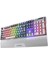 Carbon Pro BEYAZ/GRİ Bluetooth Klavye Kablosuz Klavye Full ŞARJLI Rgb Redswich Mekanik Klavye Oyuncu Klavye Bilek Destek 4