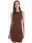 Bodycon Vücudu Saran Bisiklet Yaka Bengalin Kolsuz Mini Elbise E3975AX25SP 3