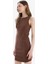 Bodycon Vücudu Saran Bisiklet Yaka Bengalin Kolsuz Mini Elbise E3975AX25SP 5