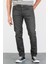 Erkek Lukas Haki Taşlamalı Slim Fit Likralı Jean Kot Pantolon Khaki 38/30 2