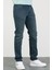 Erkek Robert Petrol Yeşili Taşlamalı Slim Fit Likralı Jean Kot Pantolon Dunkelgrün 40/32 2