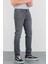 Erkek Jack Koyu Gri Taşlamalı Slim Fit Likralı Jean Kot Pantolon Dunkelgray 38/30 2