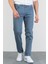 Erkek Elvıs Mavi Slim Fit Likralı Jean Kot Pantolon Halats-De-Slim Blau 31/32 5
