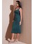 Slim Fit Kalın Askılı Midi Elbise Bayan Elbise 5866154 3