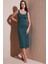 Slim Fit Kalın Askılı Midi Elbise Bayan Elbise 5866154 1