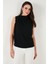 Slim Fit Dik Yaka Omuz Büzgülü Bluz Bayan Bluz 6527836 5