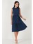 Regular Fit Kolsuz Midi Elbise Bayan Elbise 5869008 2