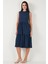 Regular Fit Kolsuz Midi Elbise Bayan Elbise 5869008 4