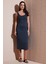 Slim Fit Kalın Askılı Midi Elbise Bayan Elbise 5866154 1