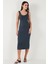 Slim Fit Kalın Askılı Midi Elbise Bayan Elbise 5866154 2