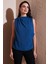 Slim Fit Dik Yaka Omuz Büzgülü Bluz Bayan Bluz 6527836 1