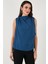 Slim Fit Dik Yaka Omuz Büzgülü Bluz Bayan Bluz 6527836 3