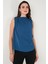 Slim Fit Dik Yaka Omuz Büzgülü Bluz Bayan Bluz 6527836 5