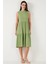 Regular Fit Kolsuz Midi Elbise Bayan Elbise 5869008 4