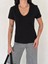 V Yaka Basic Kadın T-Shirt 2