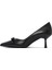 Kadın Siyah Ince Kısa Topuklu Deri Stiletto 25SFD132318 4