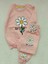 Kız Çocuk Pembe Papatya Desenli Çiçekli Alt Üst Takım Pijama Takımı 1
